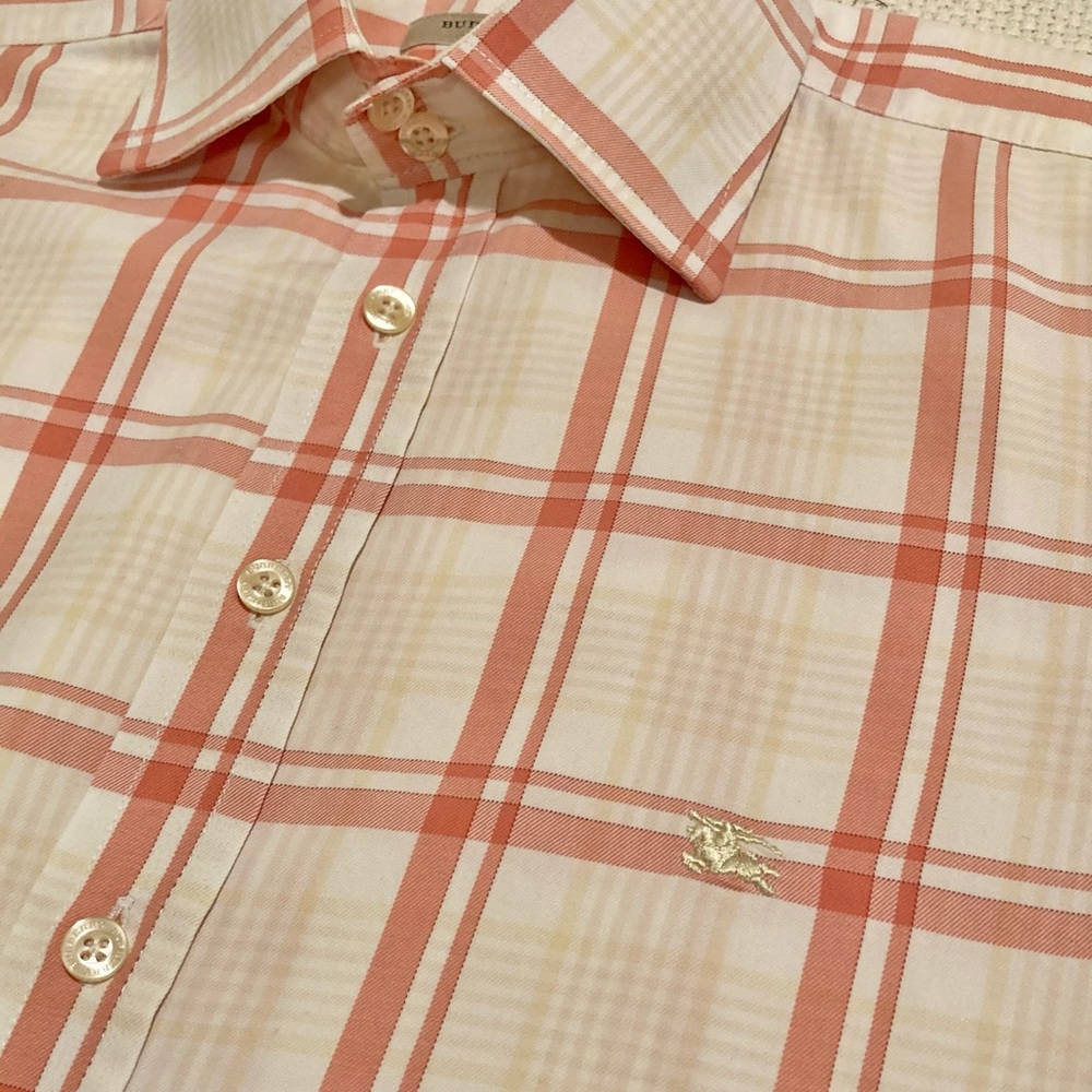 Burberry London Plaid Cotton Shirt 15 / 38
